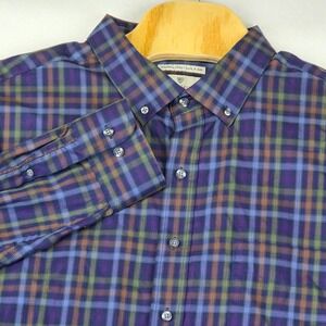 Oak Hill Mens 2XLT Plaid Button Down Shirt Wrinkle Free Cool‎ Dry Long Sleeve